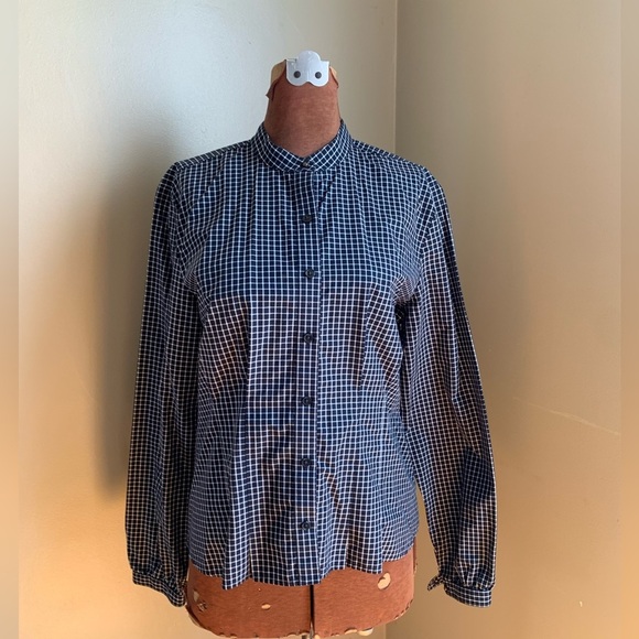 Lauren Ralph Lauren button down blouse top dark academia - Picture 1 of 11